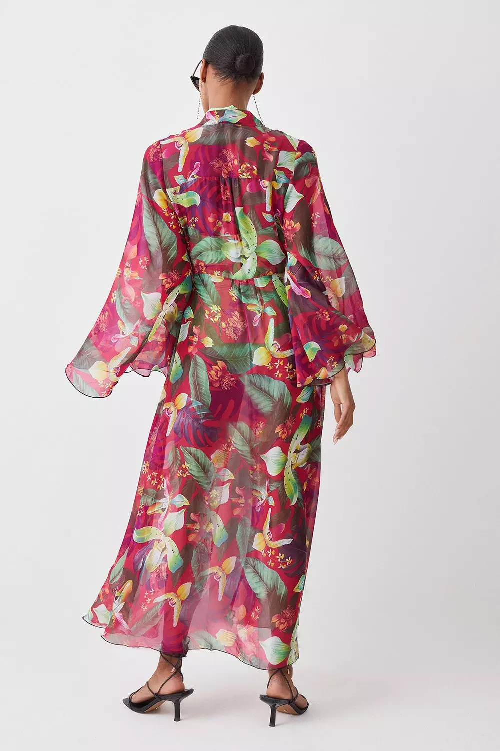 Hot Tropical Silk Viscose Beach Kimono | Karen Millen